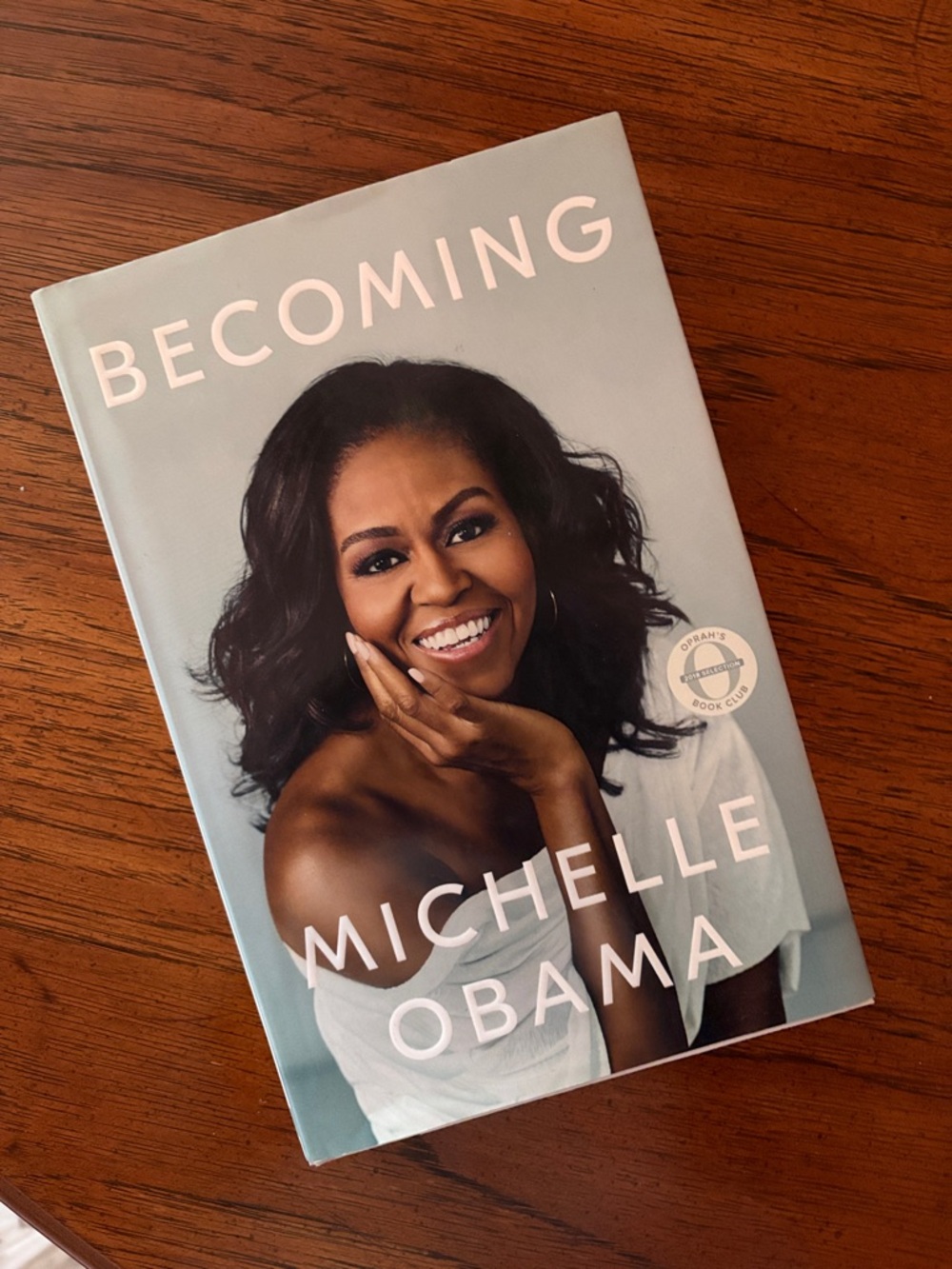 Becoming by Michelle Obama - Hardcover Memoir in Soft Blue
